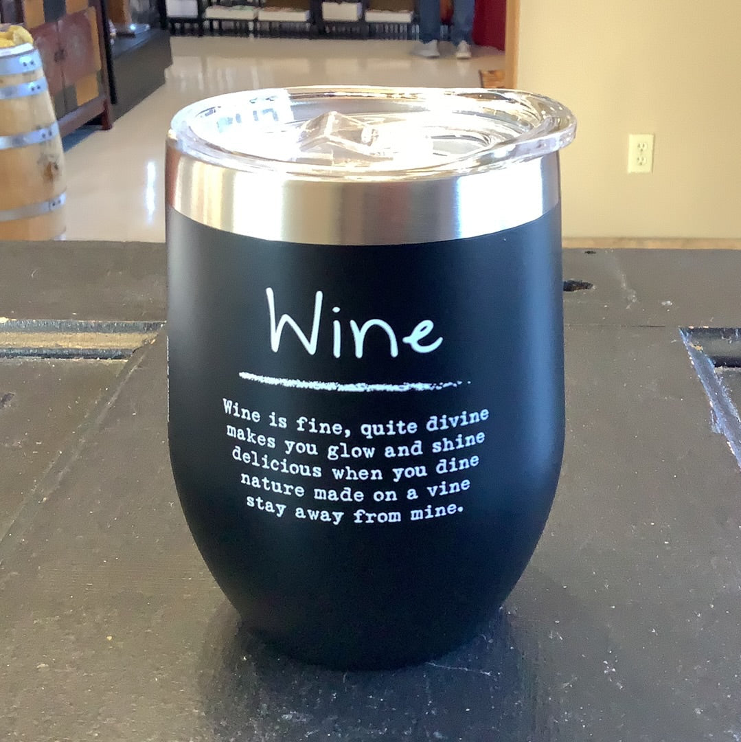 Black Wine Tumbler