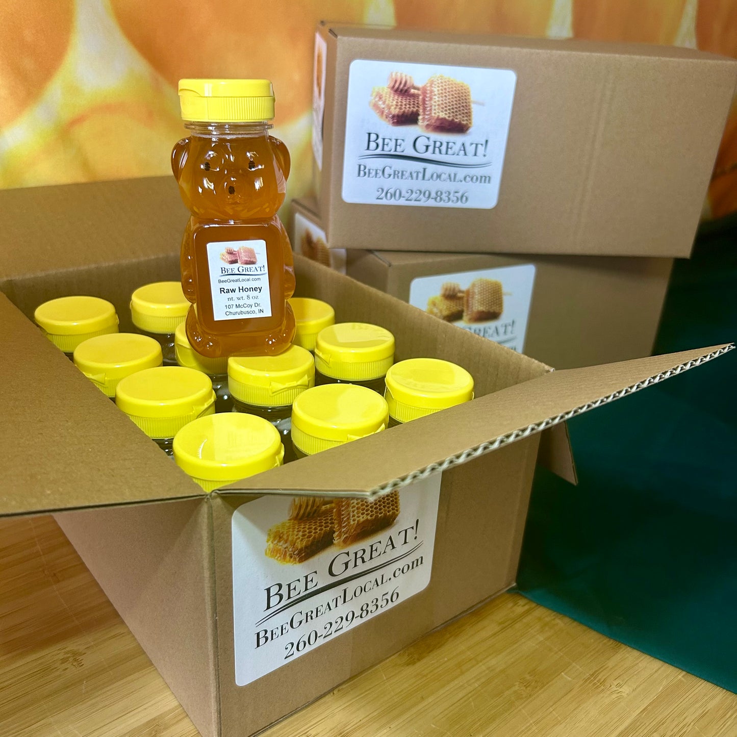 Cases of Pure Raw Honey