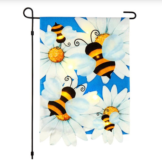 Bee LED Garden Flag