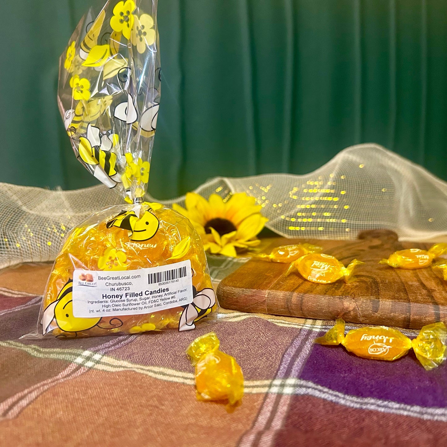 Cases of Honey Filled Hard Candies