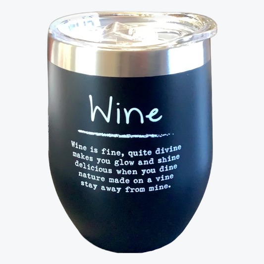 Black Wine Tumbler