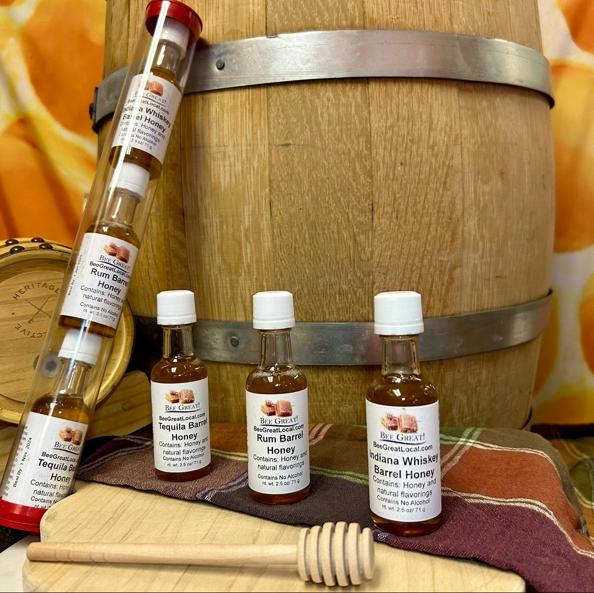 Barrel Flavored Honey Sampler Tube