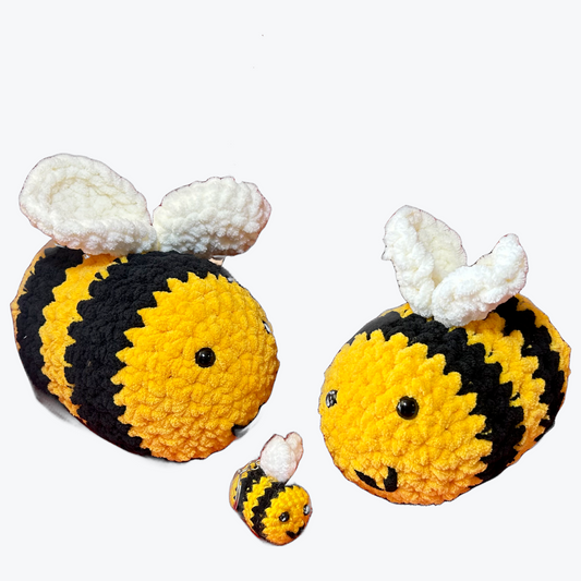 Crochet bee plushies