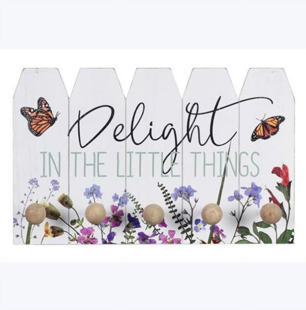 Wood Picket Fence Wall Sign Decor