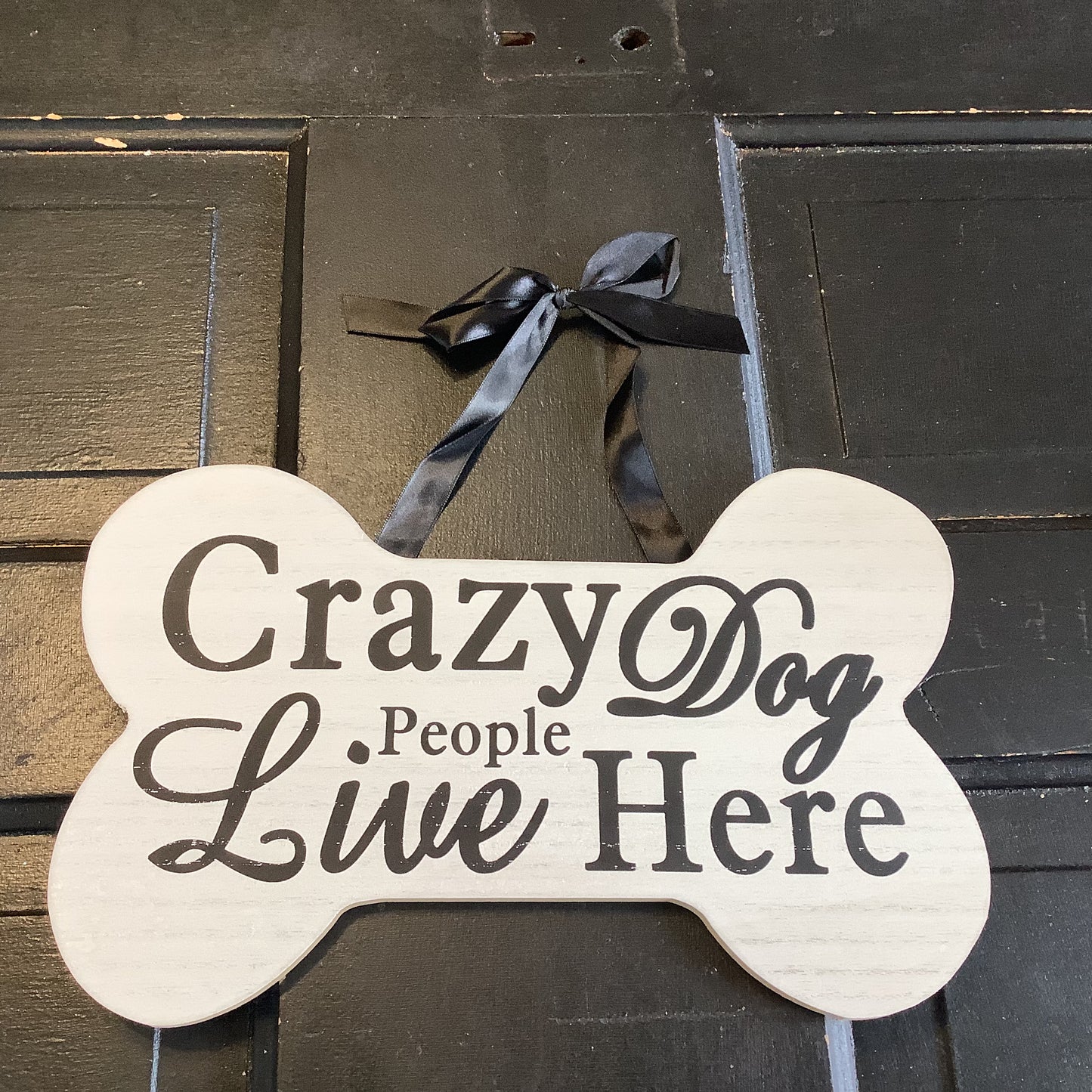 Dog Bone Wood Sign Decor