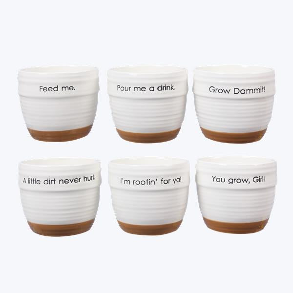 Ceramic Flowerpot With Sayings