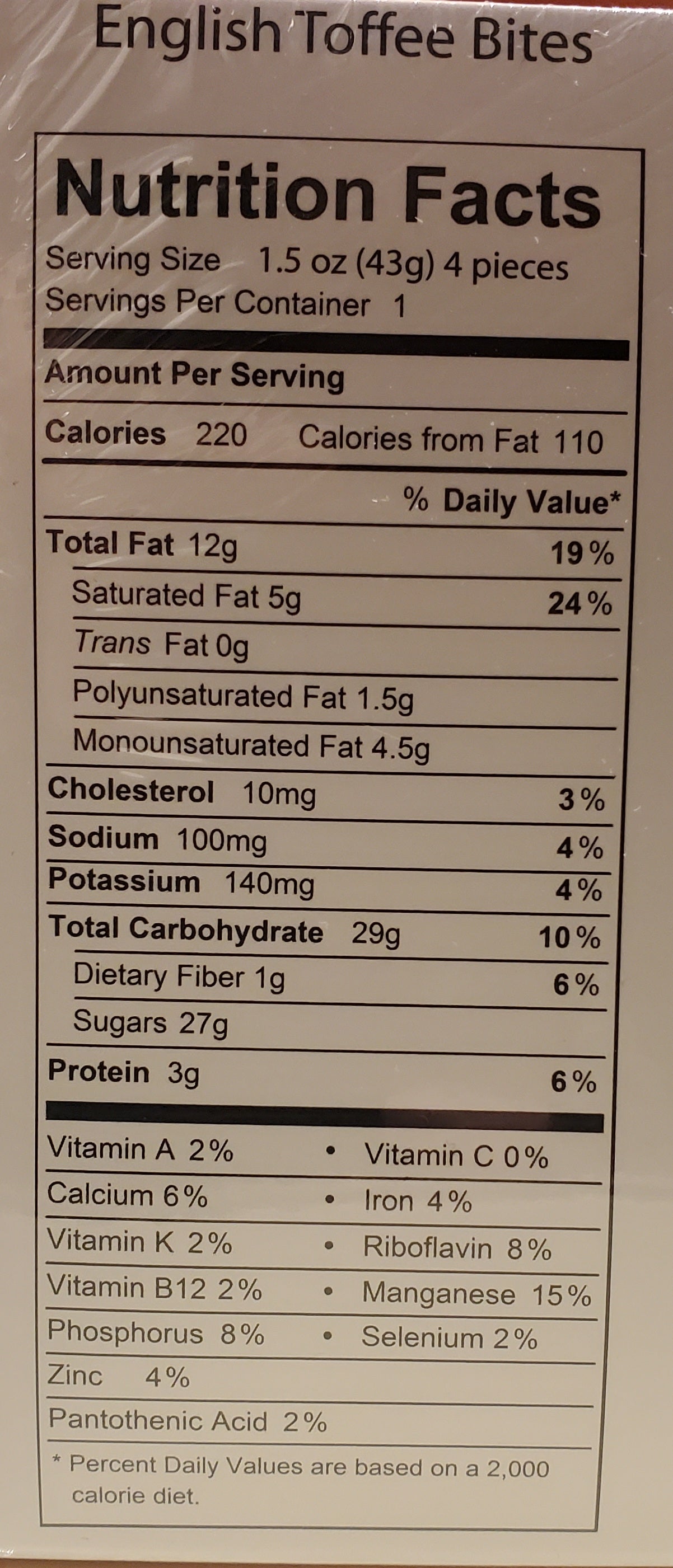 Honey Sweetened Caramel and Toffee