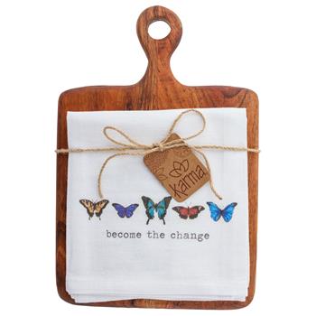 Butterfly Tea Towel and Cutting Board