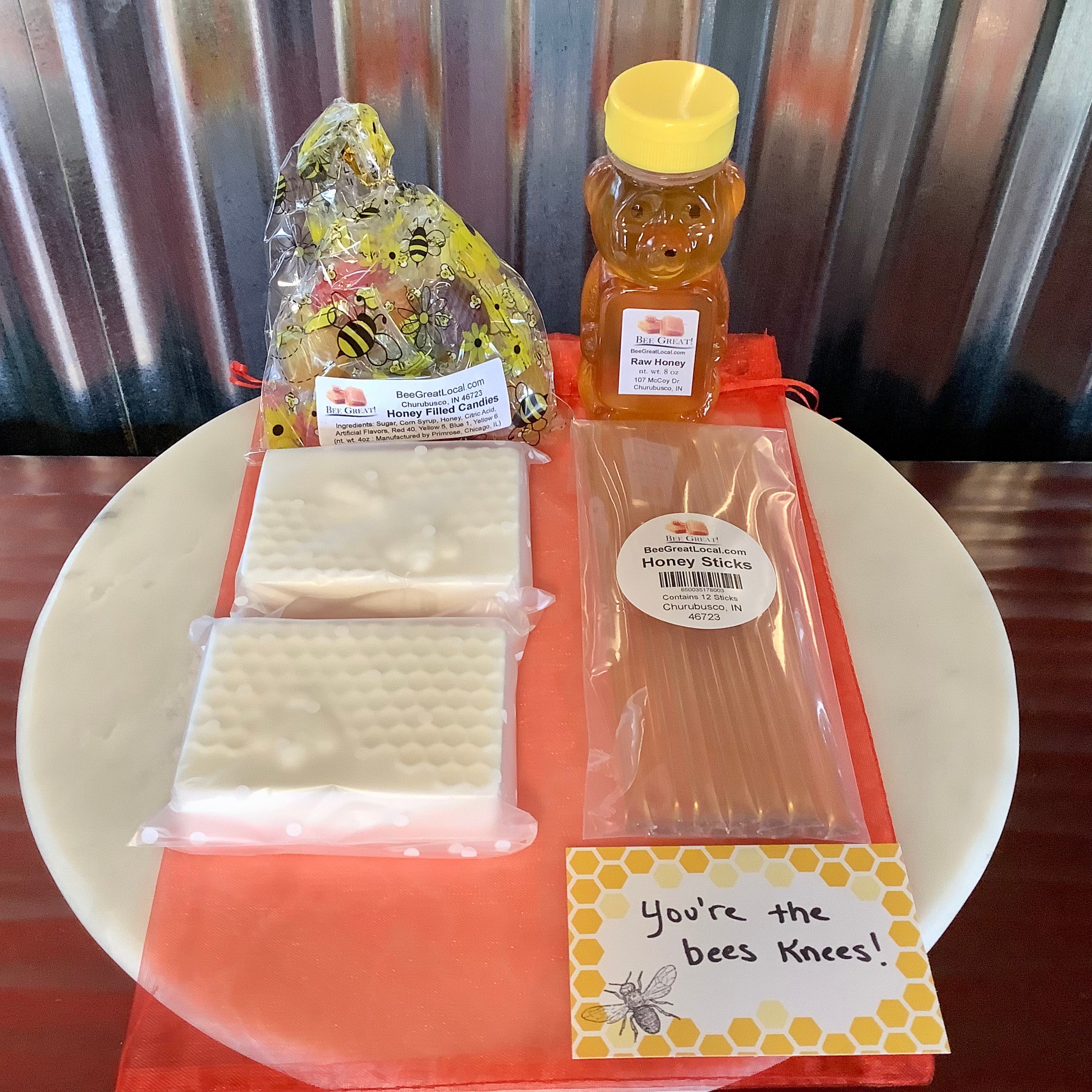 Bee Gift Box With Soap and Honey, Honey Bee Sweet Themed Gift