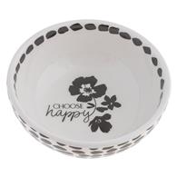 Floral Pattern Choose Happy Ring Bowl