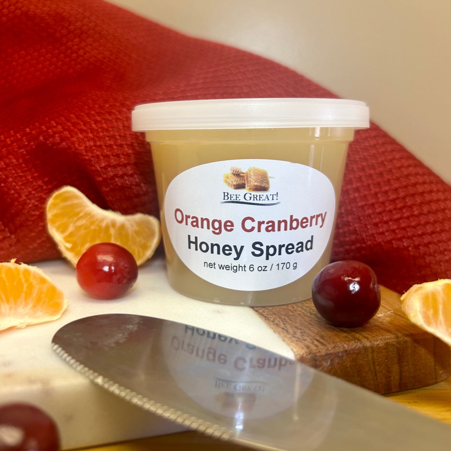 Orange Cranberry Spreadable Honey