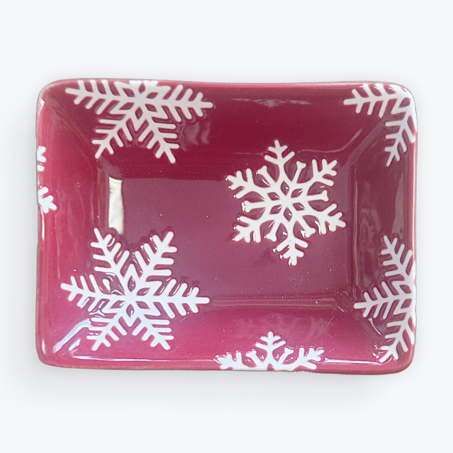 Red Snowflake Dish