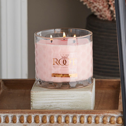 All Natural Beeswax Blend 12 oz Glass Honeycomb 3 Wick Candle