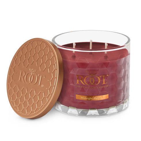 All Natural Beeswax Blend 12 oz Glass Honeycomb 3 Wick Candle