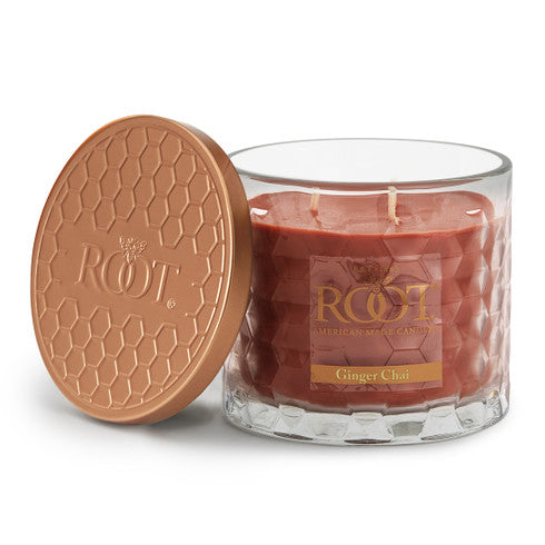 All Natural Beeswax Blend 12 oz Glass Honeycomb 3 Wick Candle