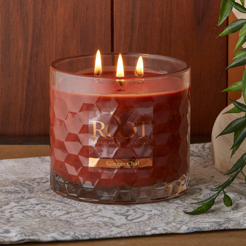 All Natural Beeswax Blend 12 oz Glass Honeycomb 3 Wick Candle