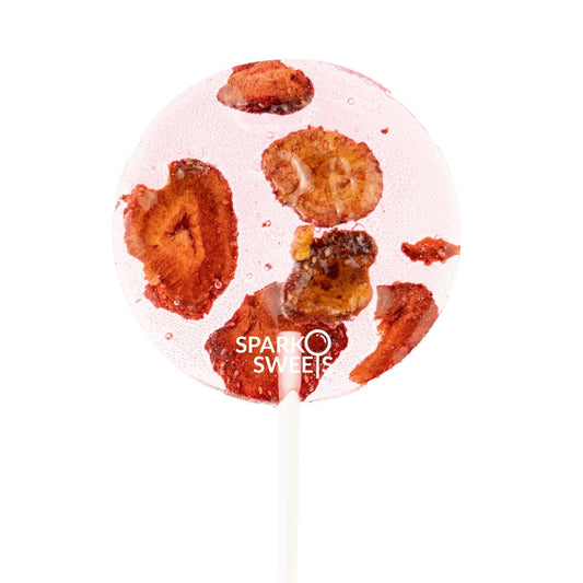 Honey and Strawberry Natural Lollipops