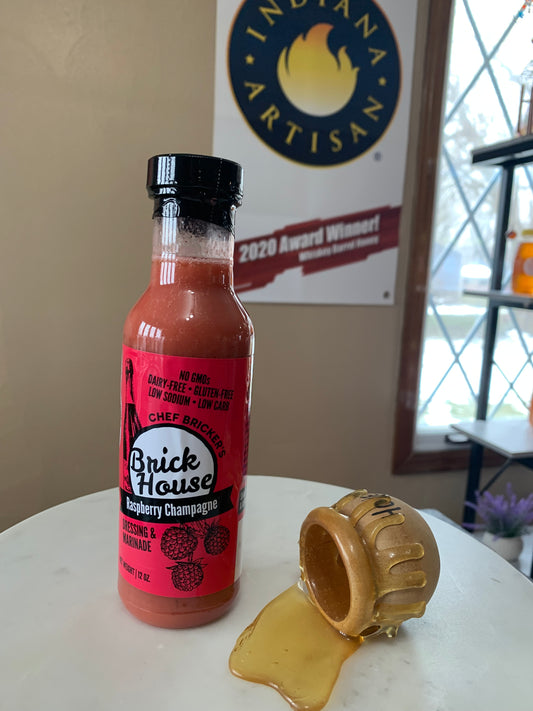 Honey Sweetened Raspberry Champagne Dressing and Marinade