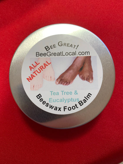 beeswax foot balm tea tree & eucalyptus