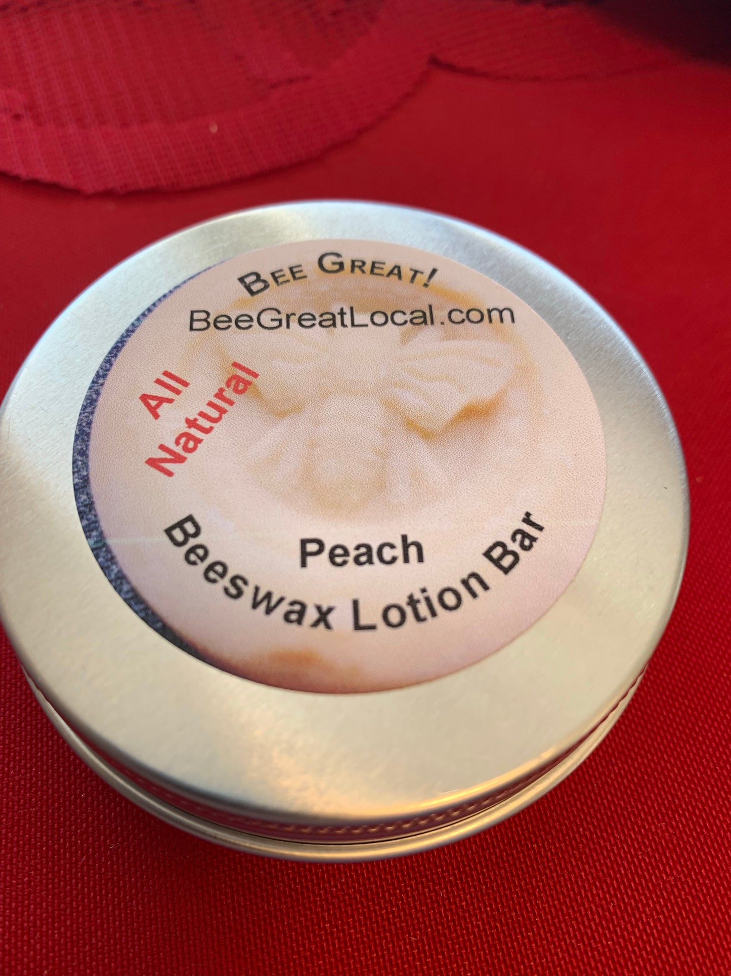 beeswax hand lotion bar peach