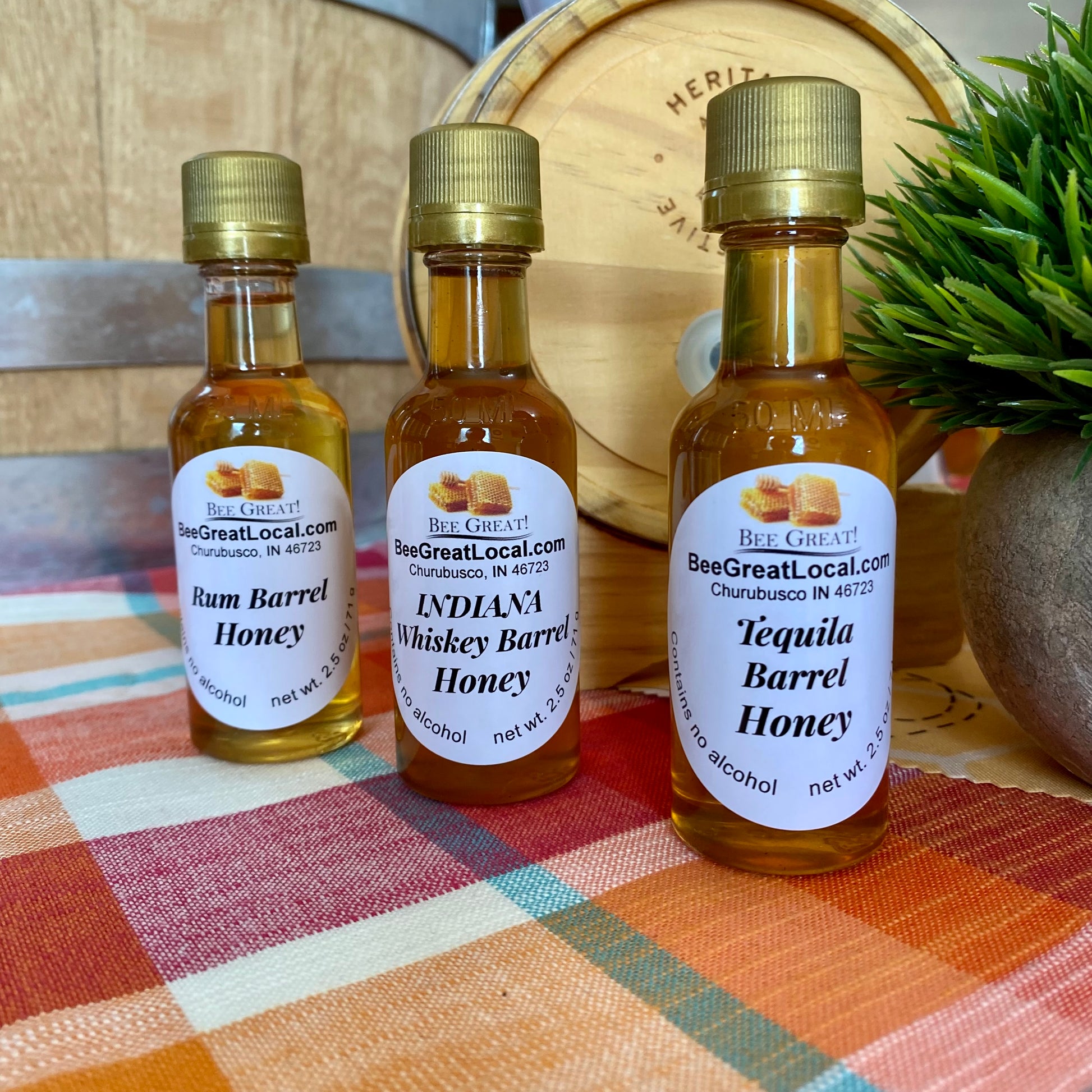 barrel aged honey sampler